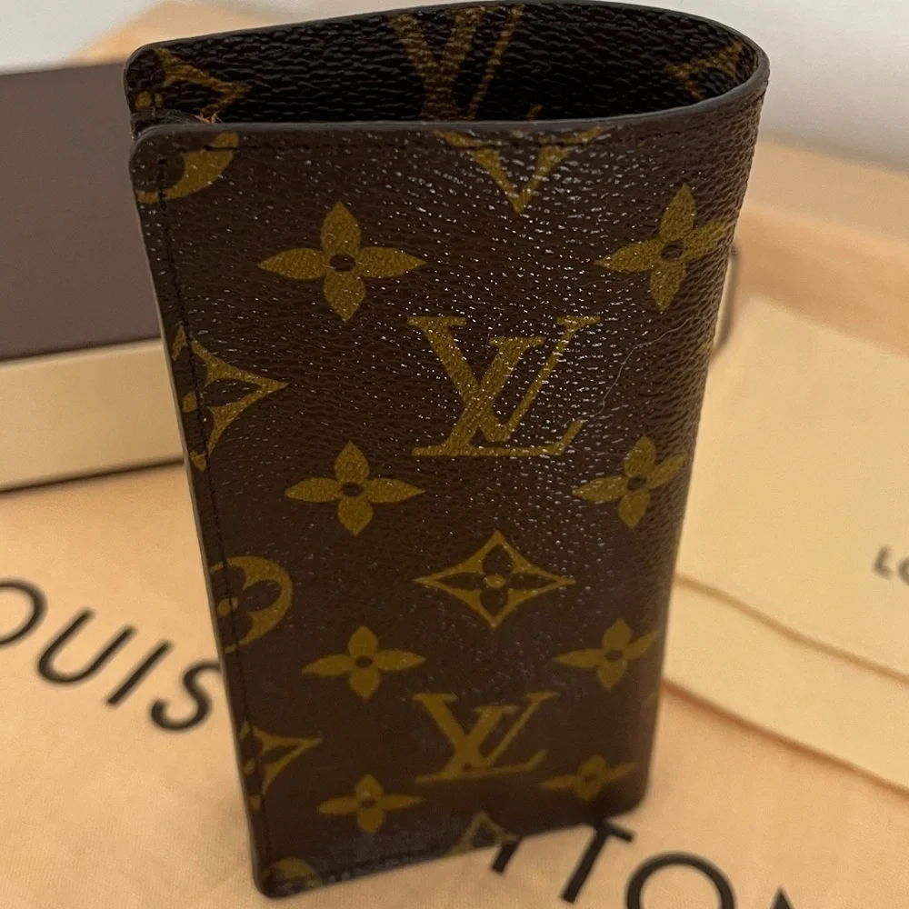 Louis Vuitton Eye Glass Case Monogram Rare 1996 France